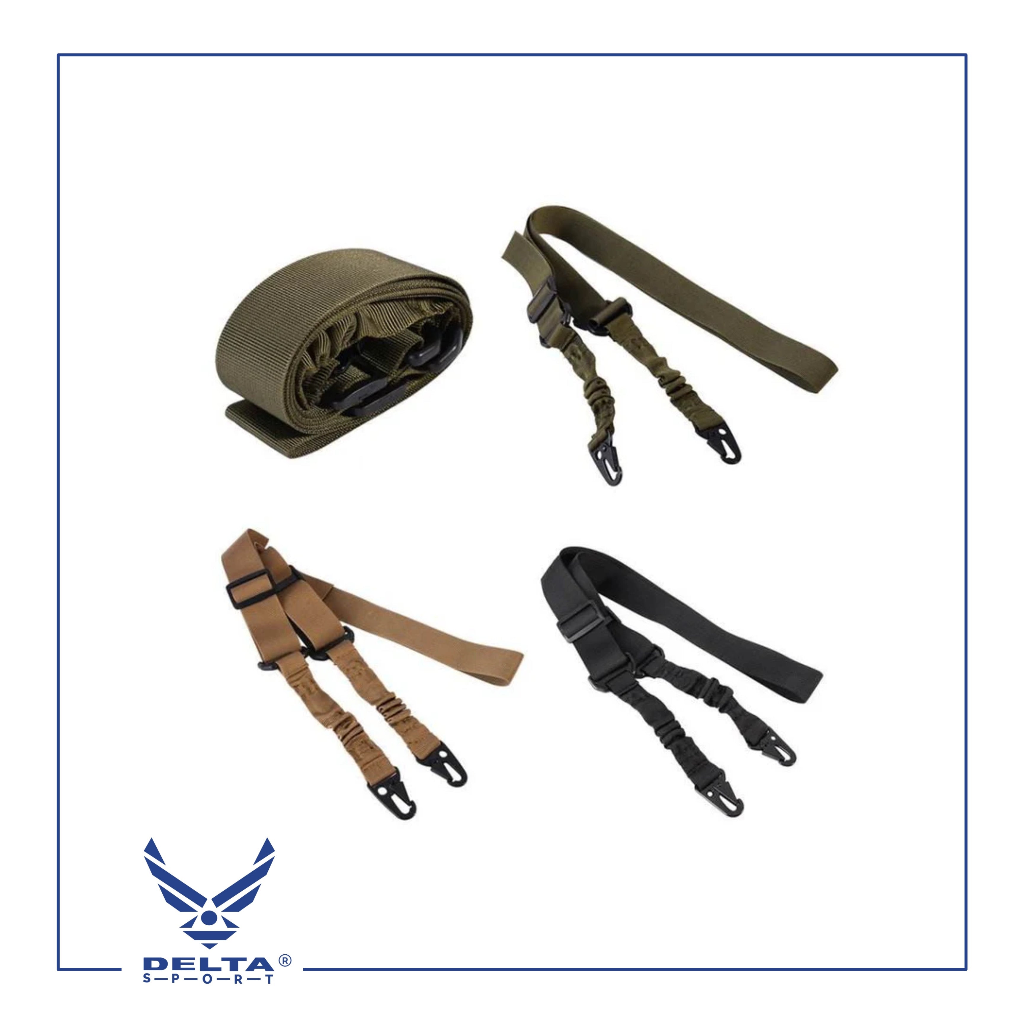 🔹Adjustable 2 Two Point Tactical Rifle Sling Strap.