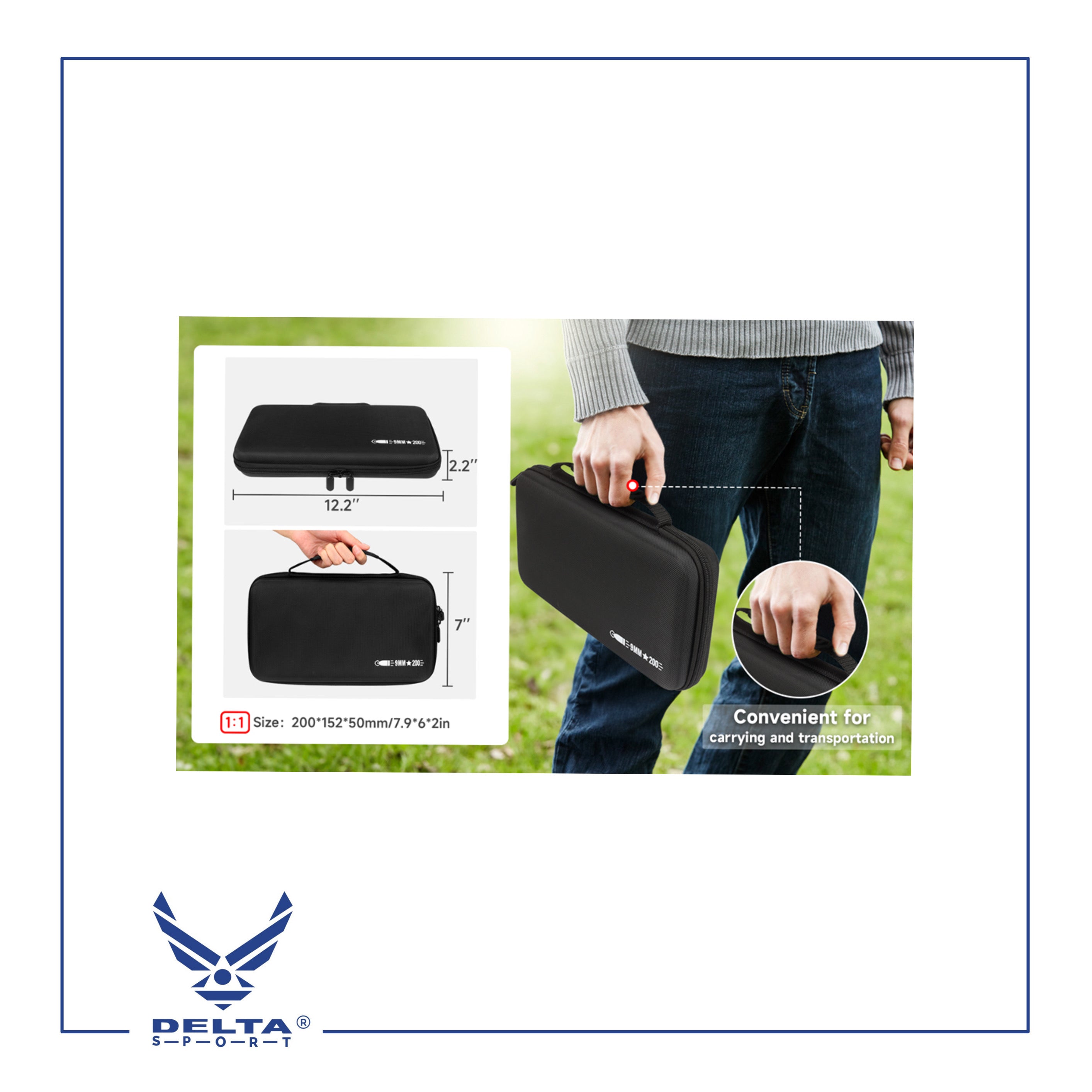 🔹9mm Storage Holder Case – 200 Round Capacity.