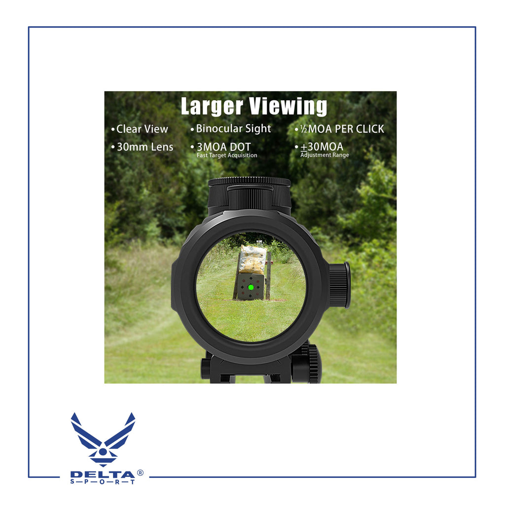 🔹UUQ Tactical 1x30mm Reflex Green/Red/Blue 3 MOA Dot Sight.