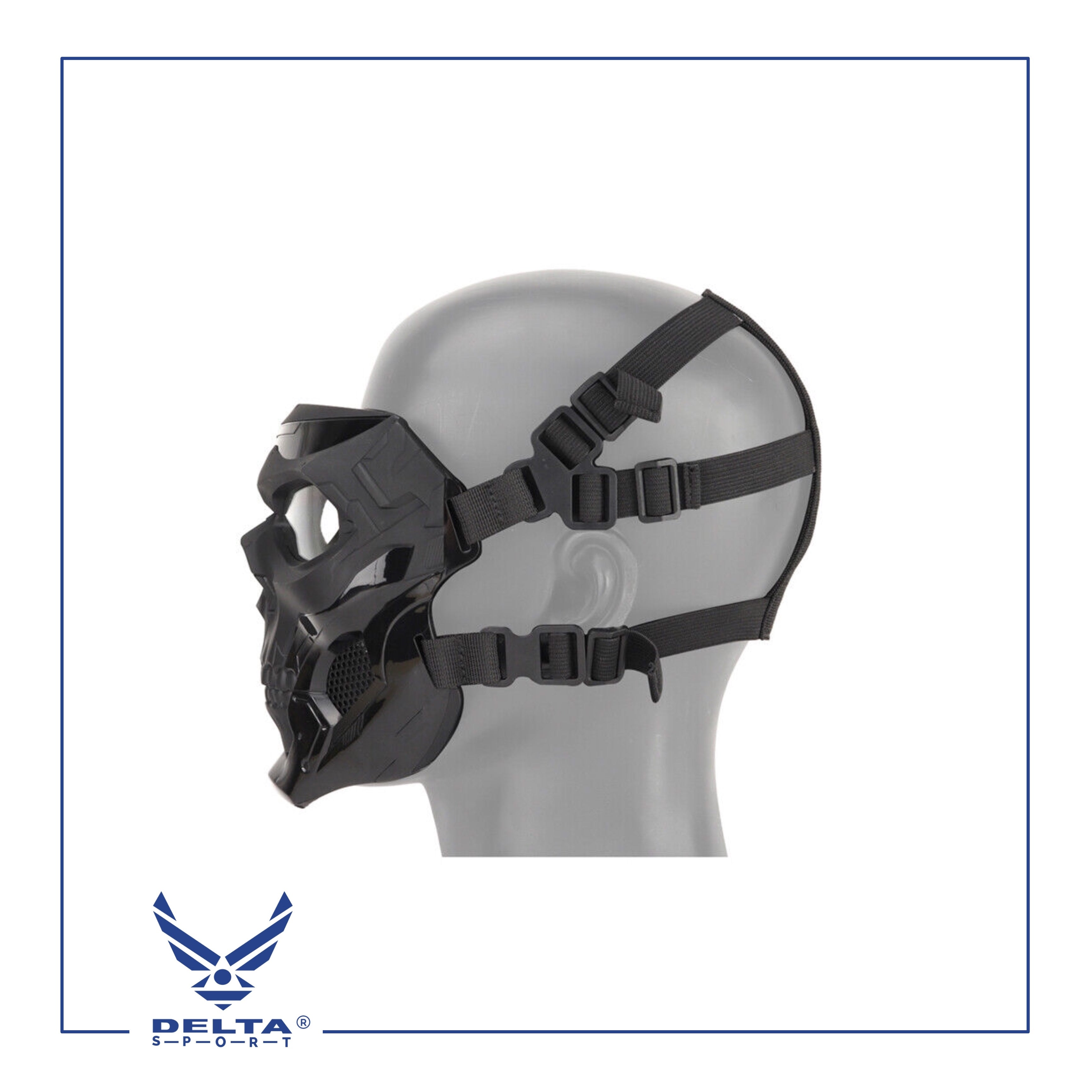 🔹Skull Messenger Airsoft Mask with Goggles Full Face.
