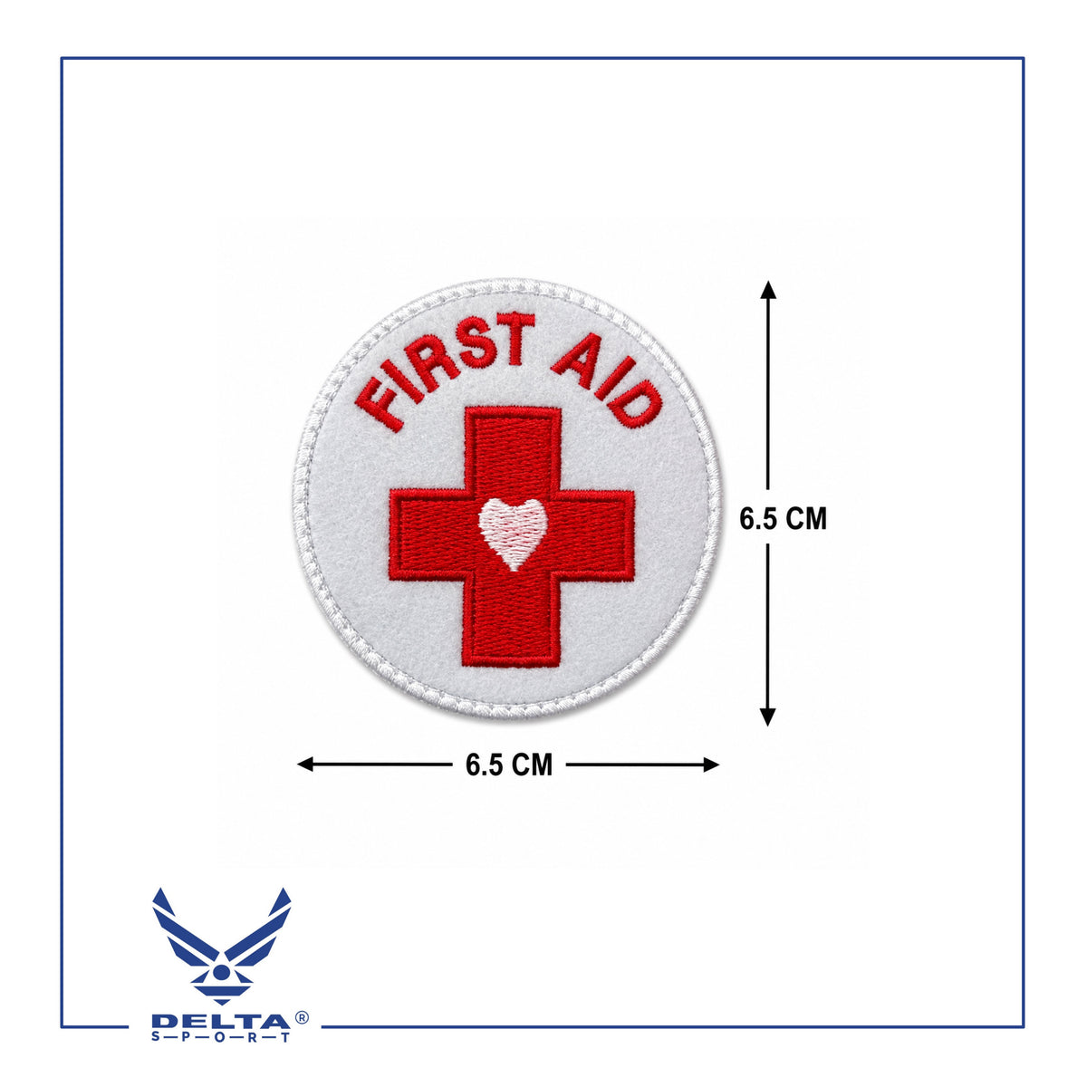 🔹First Aid Velcro Patch — 6.5 × 6.5 cm.