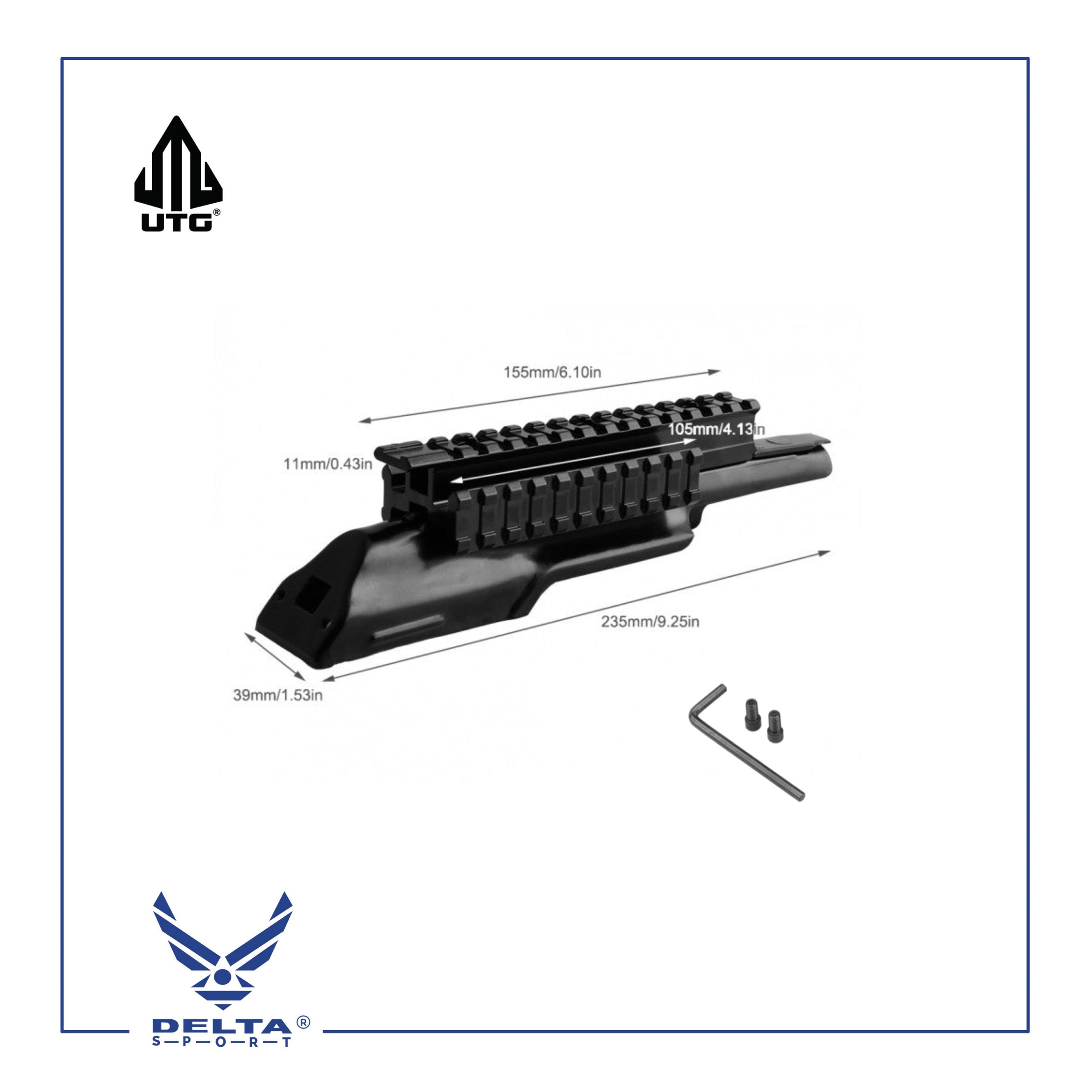 🔹AK Tri-Rail Dust Cover Mount System For AK47 / AK74 / AKM.