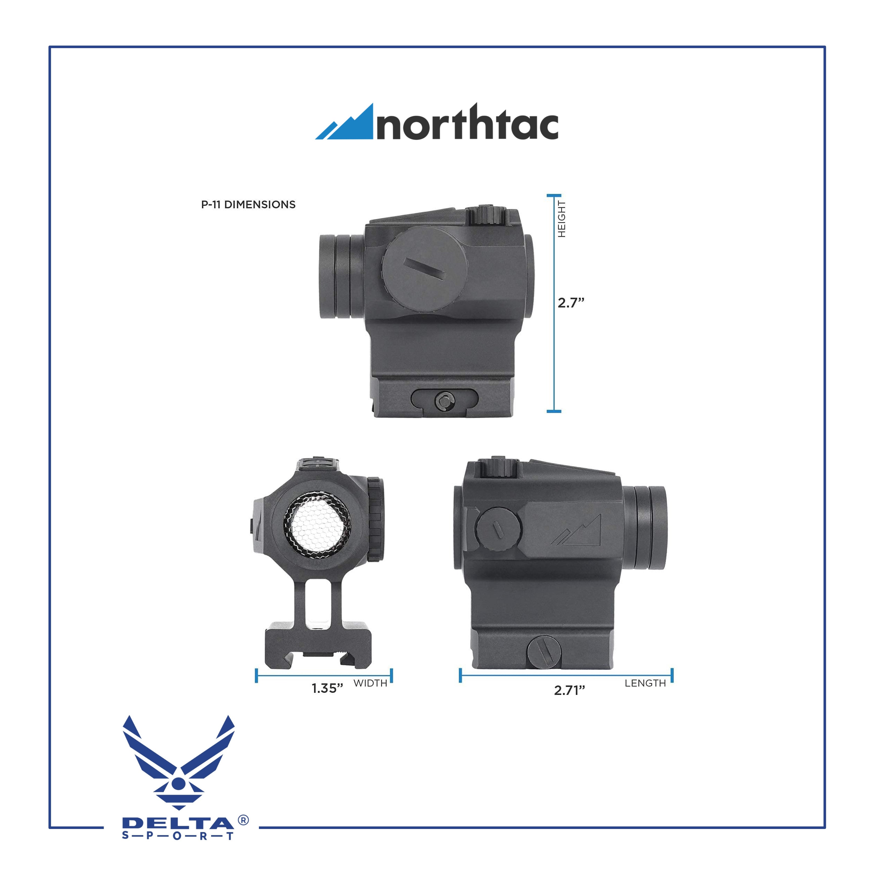 🔹Northtac Ronin P-11 RED DOT SIGHT 1X20MM.