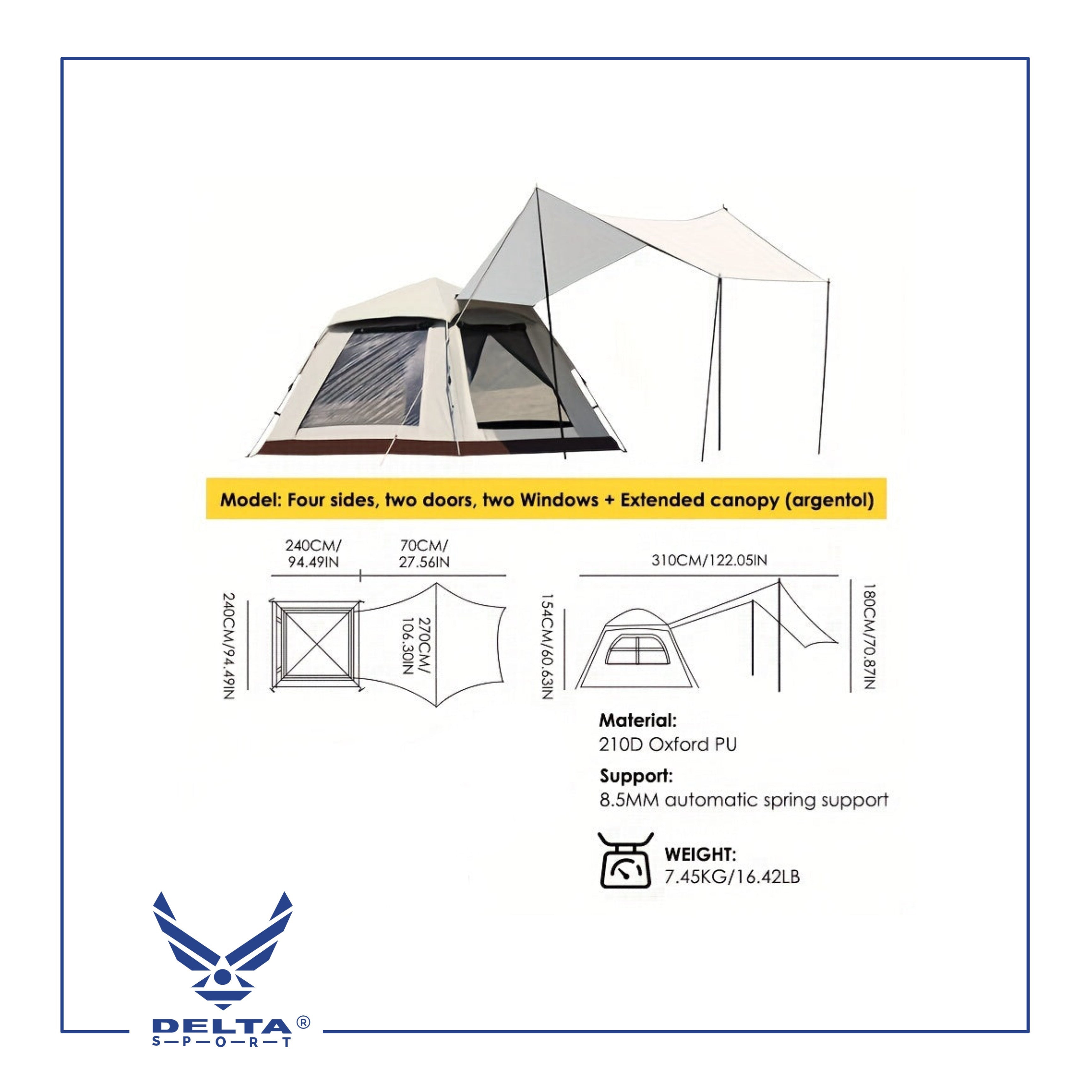 🔹New Sky Canopy Quick-Setup Tent SZ-WHK032.
