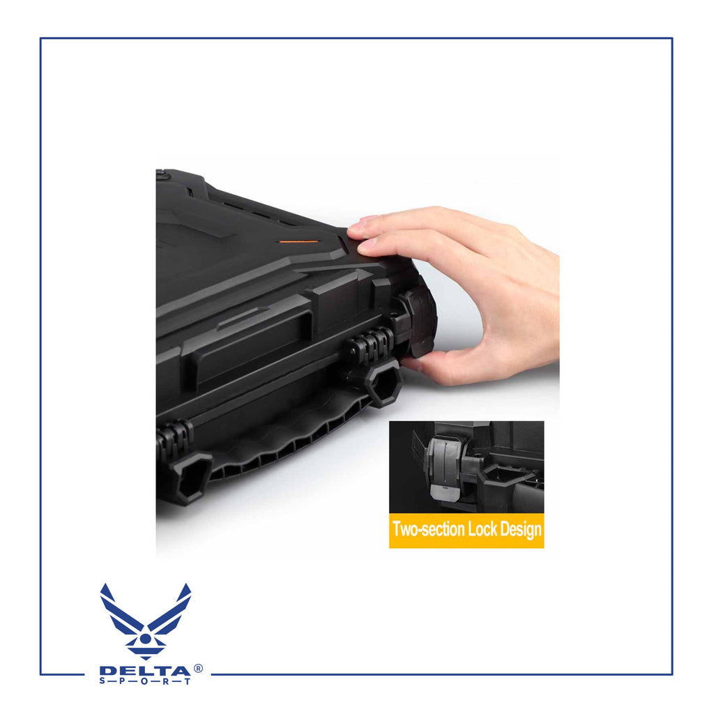 🔹Portable Waterproof Tactical Hard Case Dustproof Tools Storage Box Carrying Case.