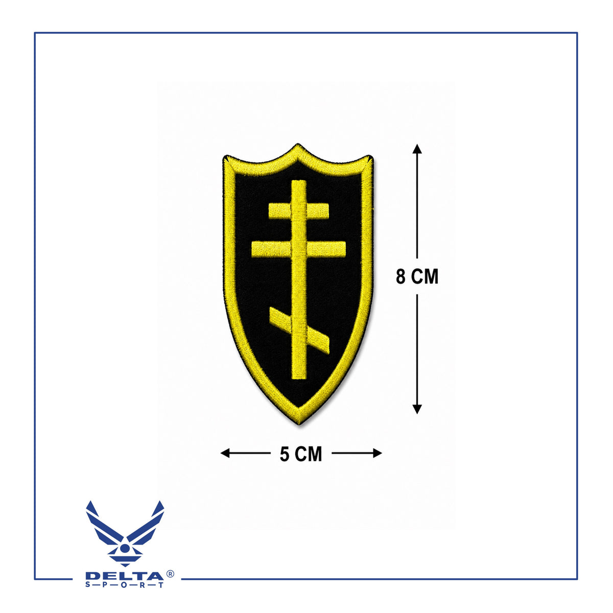 🔹Orthodox Cross Velcro Patch — 5 × 8 CM.