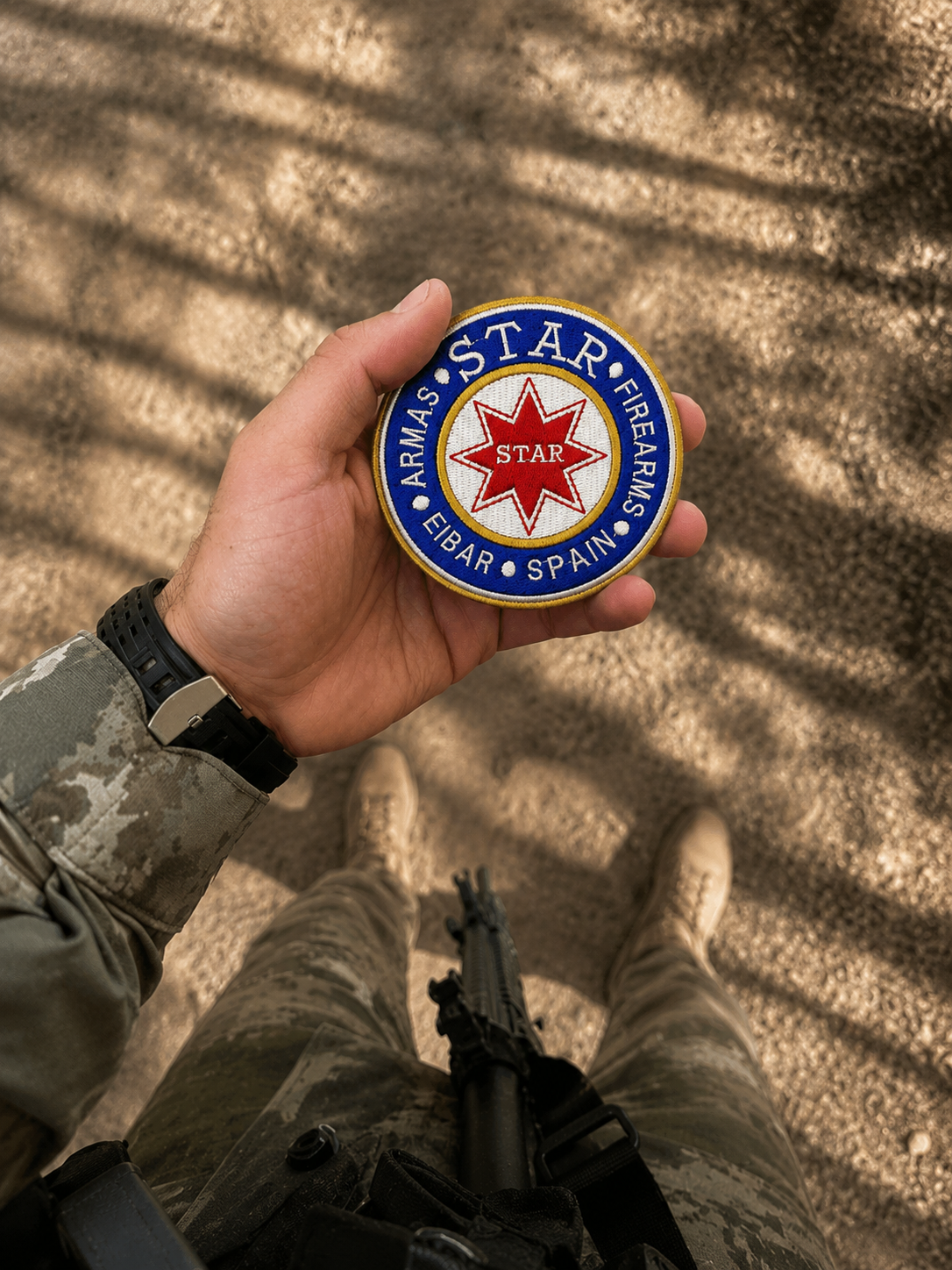 🔹STAR Firearms Velcro Patch – 8 × 8 CM.