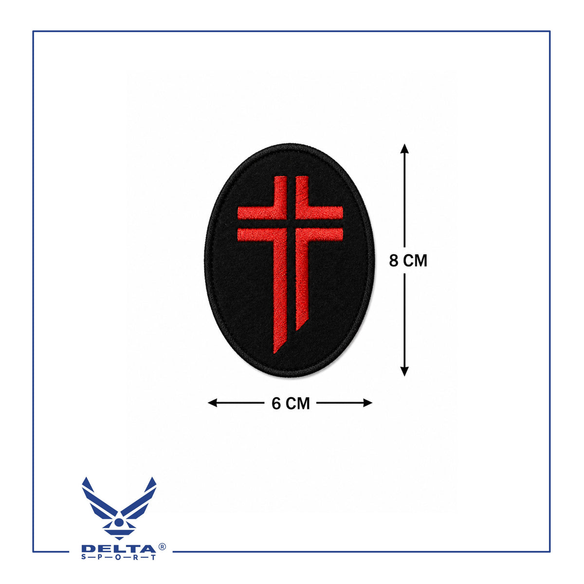 🔹Patriarchal Cross Velcro Patch – 6 × 8 CM.