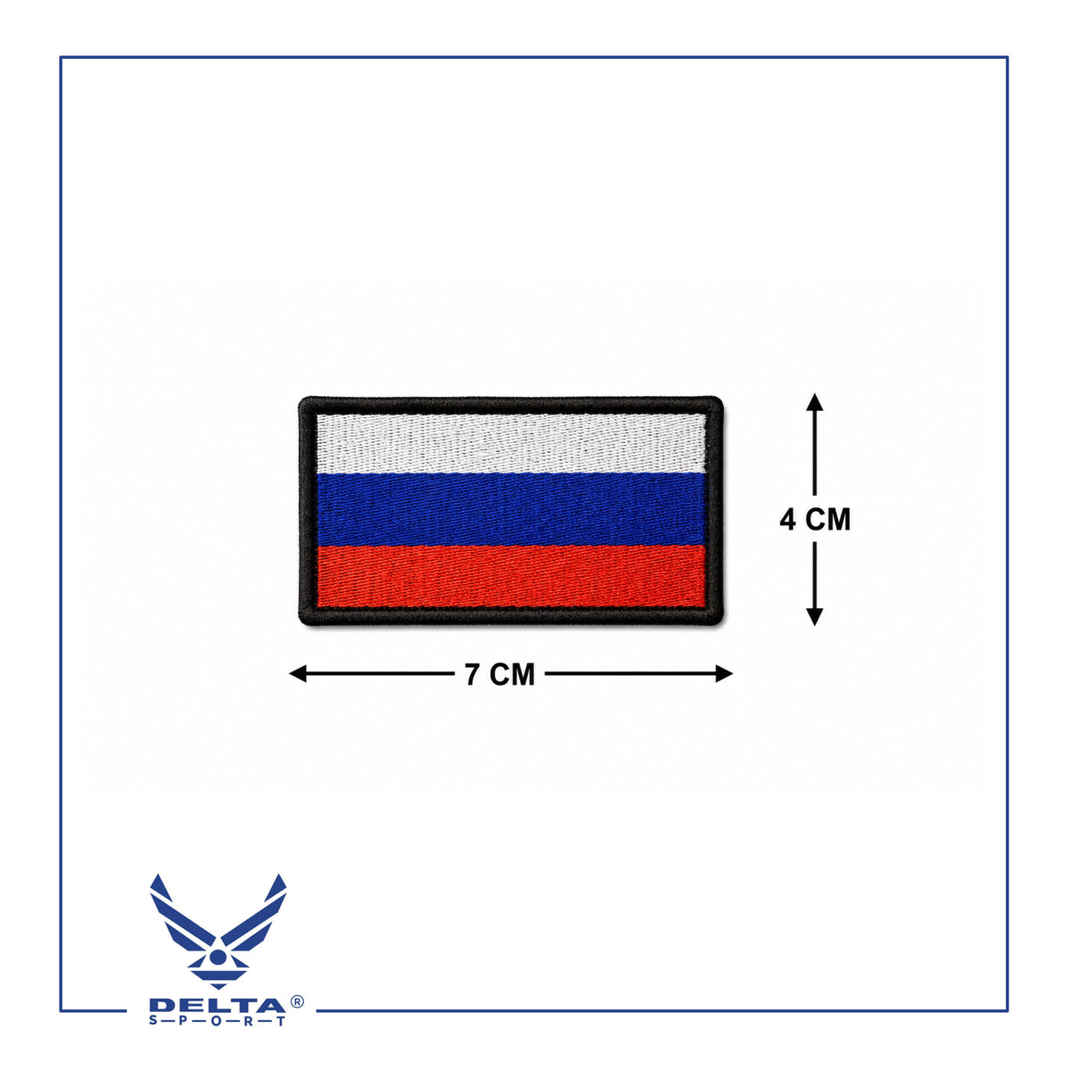 🔹Russian Flag Velcro Patch – 7 × 4 CM.