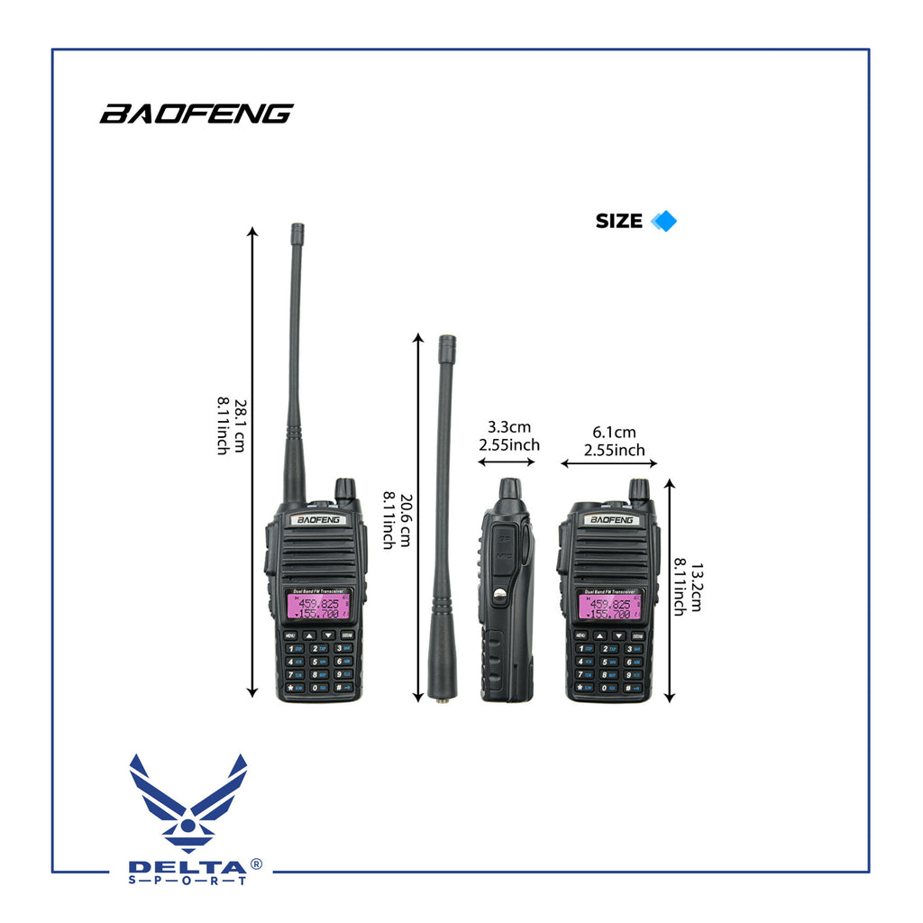 🔹BAOFENG UV-82 (BF112) 8W Two Way Radio UHF VHF Dual-Band Walkie Talkie.