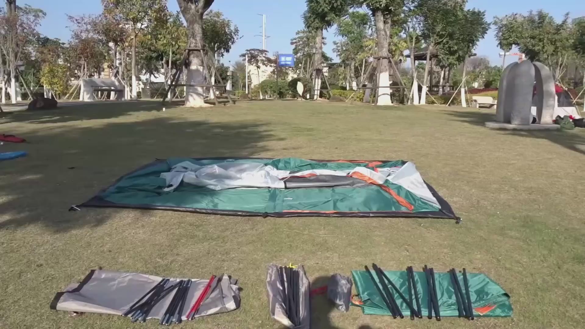 🔹Outdoor Waterproof Double-Layer Family Camping Tent – 2 Rooms (4–6 Persons) | Model A-0039